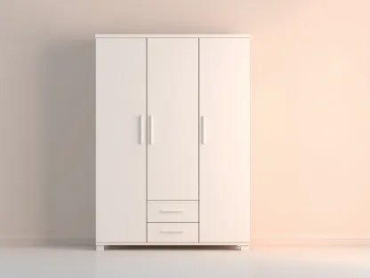 Armoire de chambre en bois 160x55x200cm - blanc - rangement - style moderne