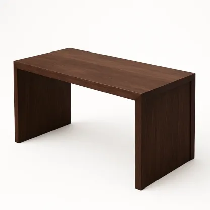 Table basse en bois MDF noyer 110x55x45 cm-MOBILIQO