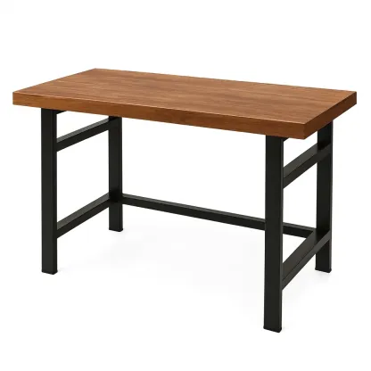 Table rectangulaire en bois et acier noir-MOBILIQO