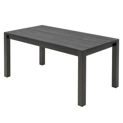 Table rectangulaire en bois massif gris 200x100x75 cm-MOBILIQO