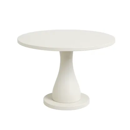 Table ronde en bois MDF blanc-MOBILIQO