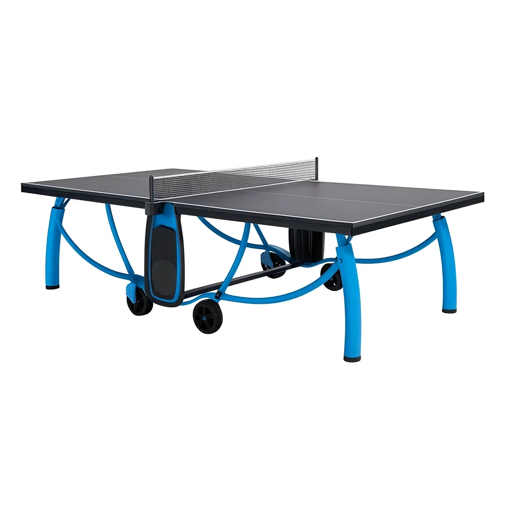 Table de ping-pong en MDF noir/bleu-MOBILIQO