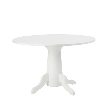 Table ronde en MDF blanc-MOBILIQO