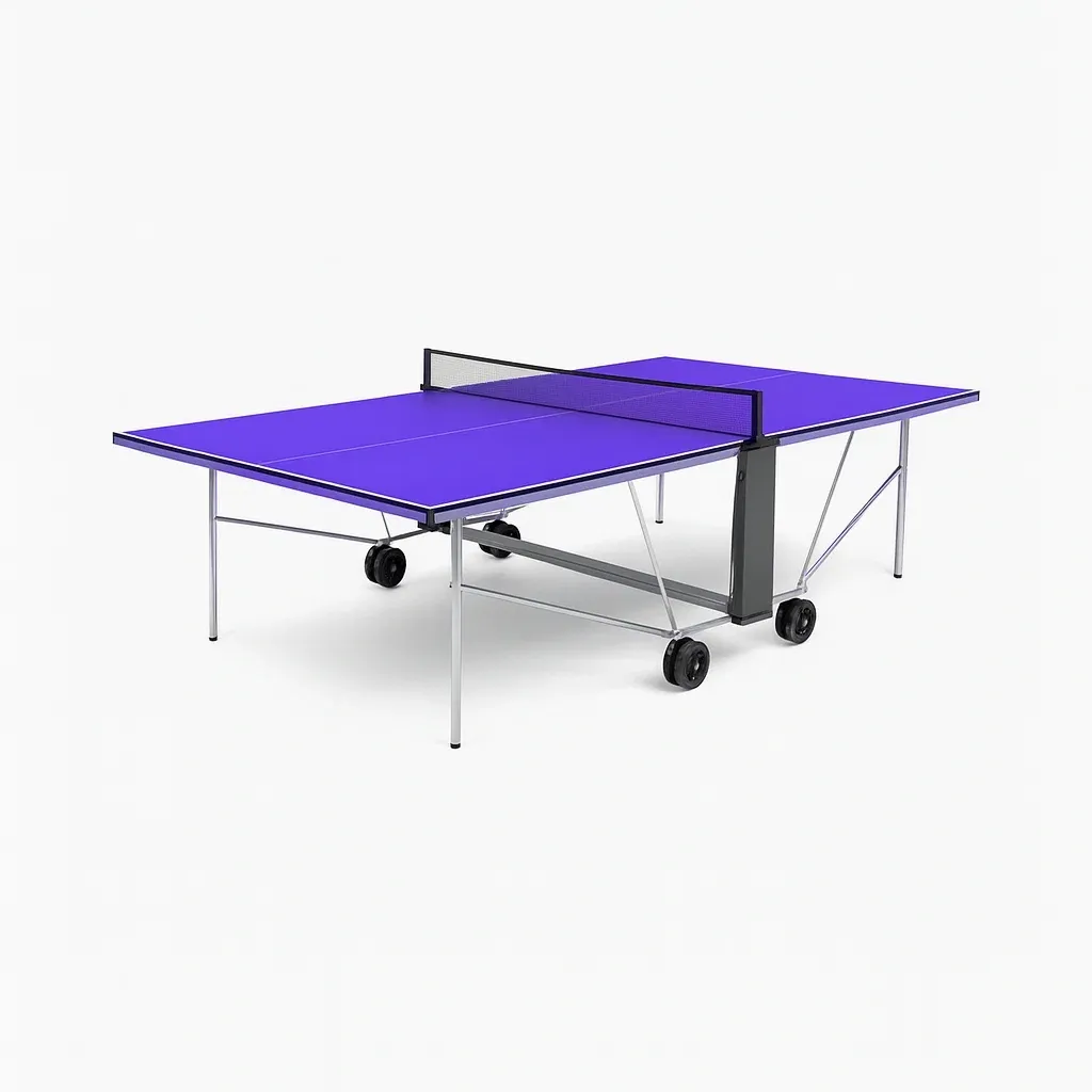 Table de ping-pong pliante en bois composite violet-MOBILIQO