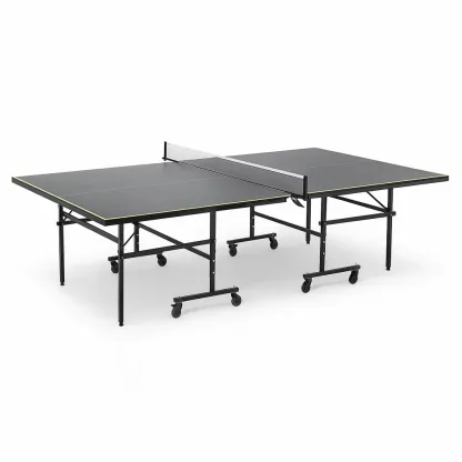 Table de ping-pong en MDF pliable avec roulettes noire-MOBILIQO