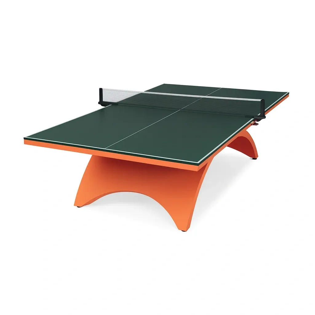 Table de ping-pong extérieure en métal et résine vert/orange-MOBILIQO