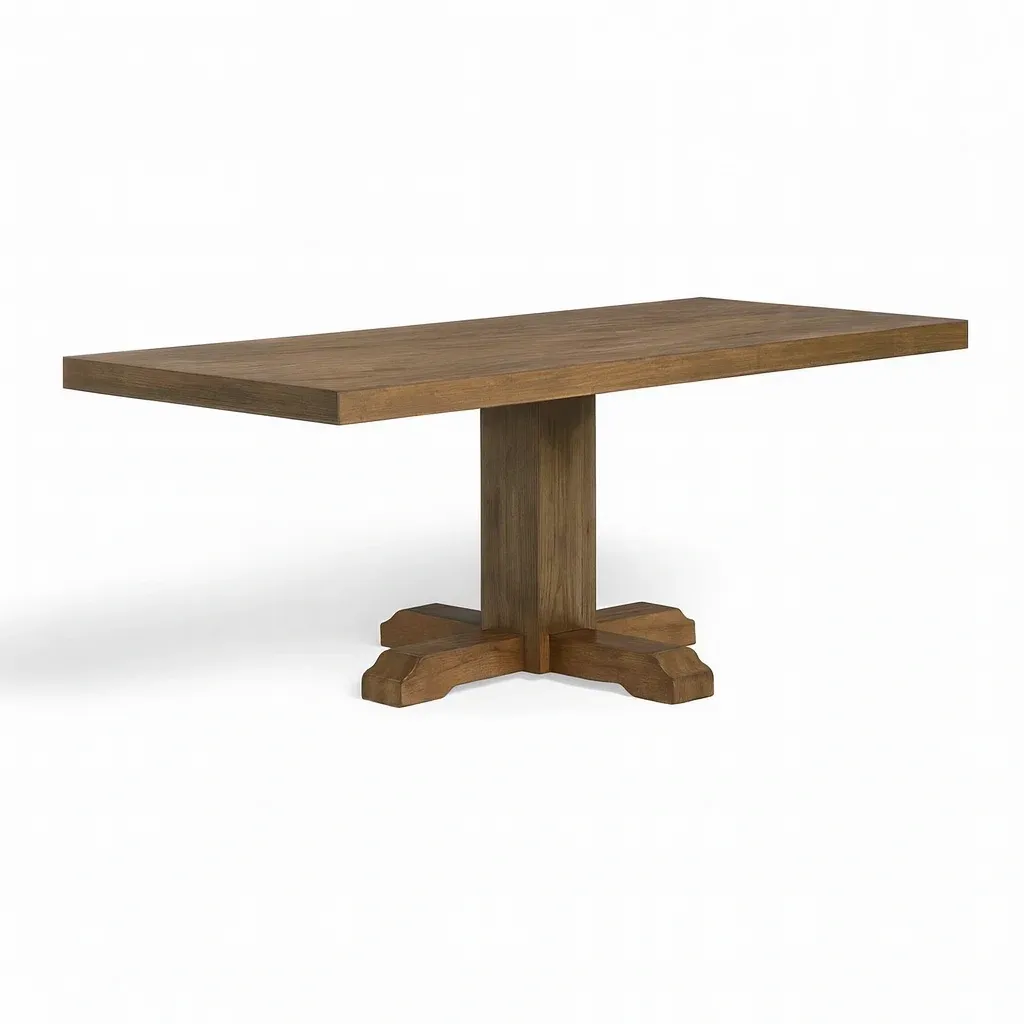 Table rectangulaire en chêne 200x100x75 cm brun-MOBILIQO