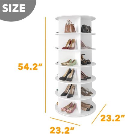 🔥Limited Time Offer✨Buy 1 Get 1 Free🎁Revolving 360 Shoe Rack Storage Round Carousel