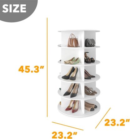 🔥Limited Time Offer✨Buy 1 Get 1 Free🎁Revolving 360 Shoe Rack Storage Round Carousel