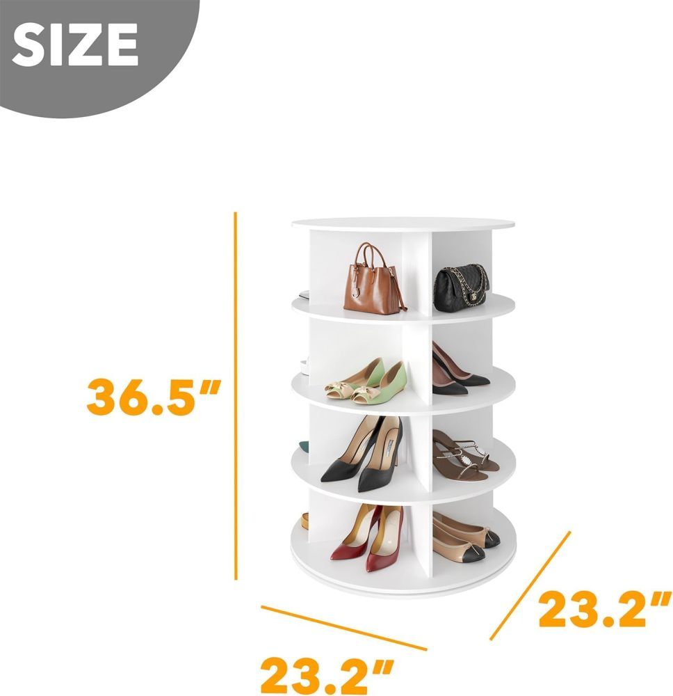 🔥Limited Time Offer✨Buy 1 Get 1 Free🎁Revolving 360 Shoe Rack Storage Round Carousel