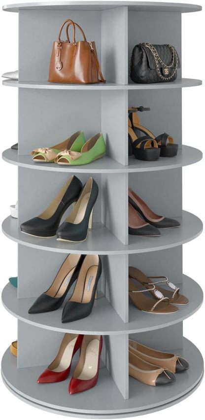 🔥Limited Time Offer✨Buy 1 Get 1 Free🎁Revolving 360 Shoe Rack Storage Round Carousel