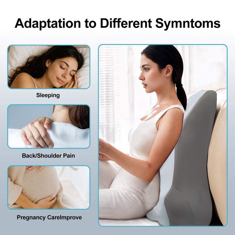 Ergonomic Memory Foam Pillow for Neck Back and Legs Support with Removable Washable Cover Ideal for Face Down Reading and Relaxation