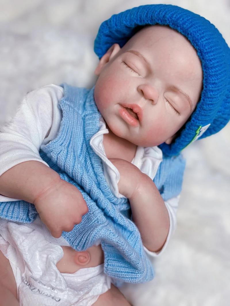 Reborn Baby Doll 22"/55 cm Full Body Soft Silicone Sleeping Reborn Baby Girl Realistic Newborn Doll with Certificate & Accessories Perfect Christmas & Birthday Gift Collector's Item