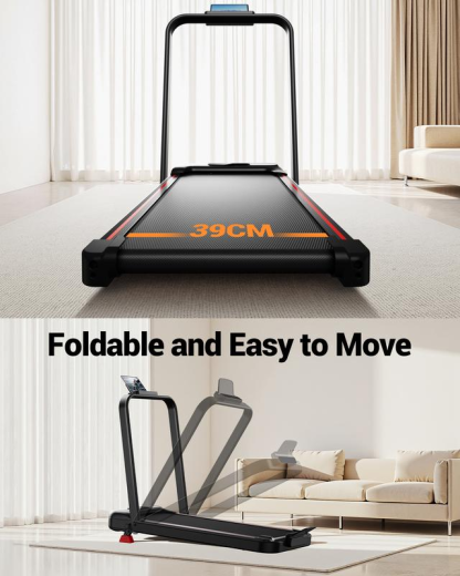 Under Desk Treadmill, High Definition Big Screen Walking Pad for Home Small, 2.5 HP Quiet Brushless, 300 LBS Capacity