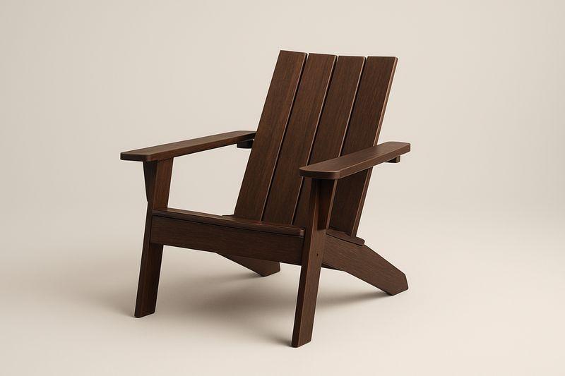 Holzsessel Massivholz Dunkelbraun 75x88x95 cm(LxBxH)