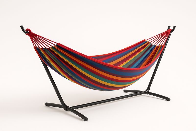 Hängematte mit Gestell Baumwolle Mehrfarbig