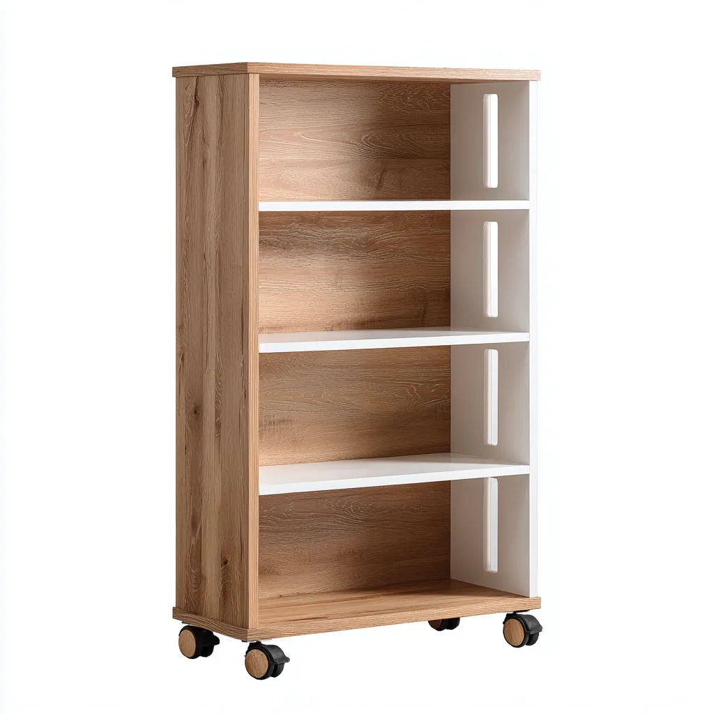 Dessertes et chariots - panneau bois et finition blanche 70x30x90 cm - bois clair - blanc - adapté pour cuisine - design moderne-Placidnest