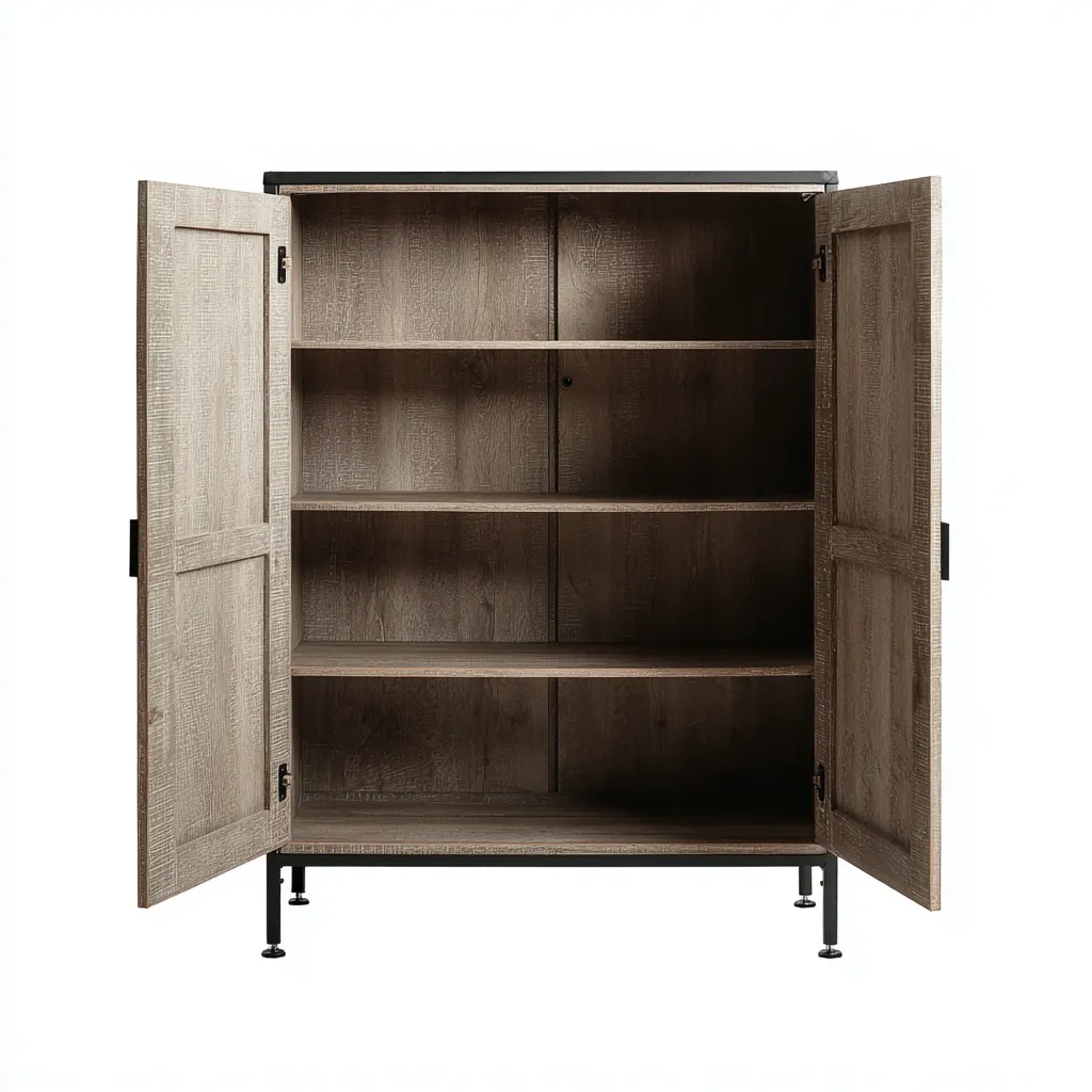 Rangement de salle de bain en bois 85x40x150 cm - bois naturel - design contemporain pour salle de bain-Placidnest