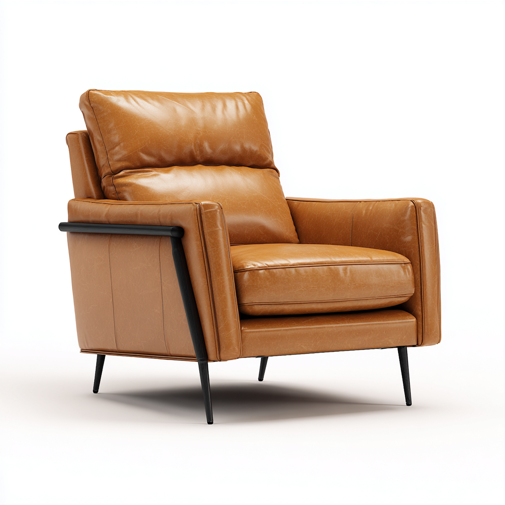 Fauteuil relax en similicuir 90x88x98 cm - brun - pour salon - design moderne confortable-Placidnest
