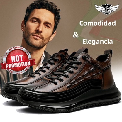 (🔥50% de descuento hoy - ¡no te lo pierdas!) - Zapatos de piel de cocodrilo de marca de lujo - caminar cómodo