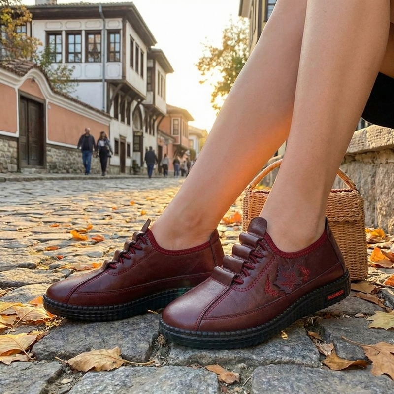 🐂【Висококачествена кожа】【⏰50% отстъпка днес - не пропускайте!】✅Широка горна част + ръчно зашита 🔴CE сертифицирано/медицинско изделие