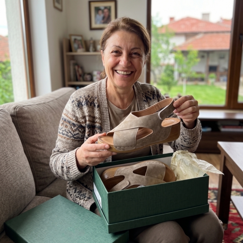 🐂【Висококачествена кожа】【⏰50% отстъпка днес - Не пропускайте!】✅Широк дизайн с пръсти + регулиране с велкро + здрава и неплъзгаща се подметка +🔴Многоточкова опора на свода