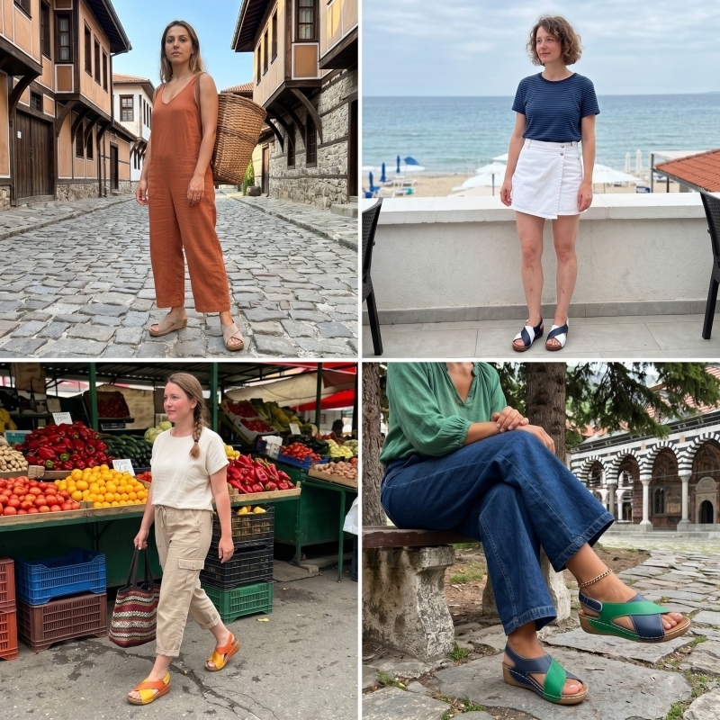 🐂【Висококачествена кожа】【⏰50% отстъпка днес - Не пропускайте!】✅Широк дизайн с пръсти + регулиране с велкро + здрава и неплъзгаща се подметка +🔴Многоточкова опора на свода