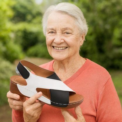 🐂【Висококачествена кожа】【⏰50% отстъпка днес - Не пропускайте!】✅Широк дизайн с пръсти + регулиране с велкро + здрава и неплъзгаща се подметка +🔴Многоточкова опора на свода