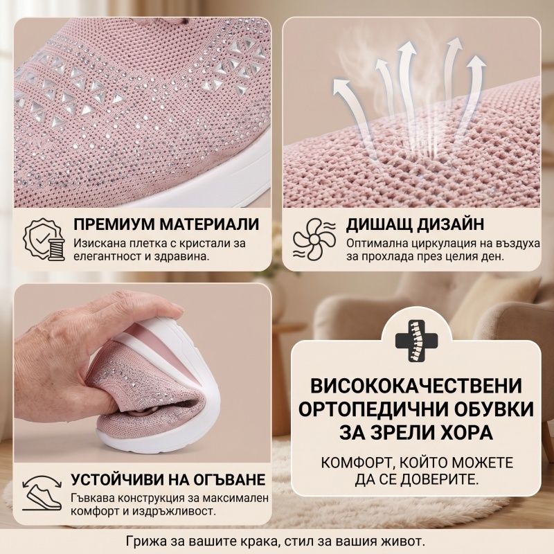 🚗【Плащане при доставка】【⏰50% отстъпка днес - не пропускайте!】✅Широк дизайн за пръсти + Многоточкова опора на свода + Кристална горна част +🔴Кажете сбогом на болката в краката!