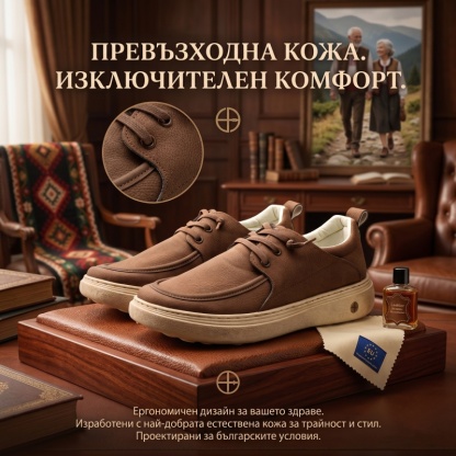 🐂【Произведено в Италия】✅ Висококачествена кожа + широк дизайн на пръстите + амортизираща дебела подметка 🔴 Препоръчано от ортопедични лекари