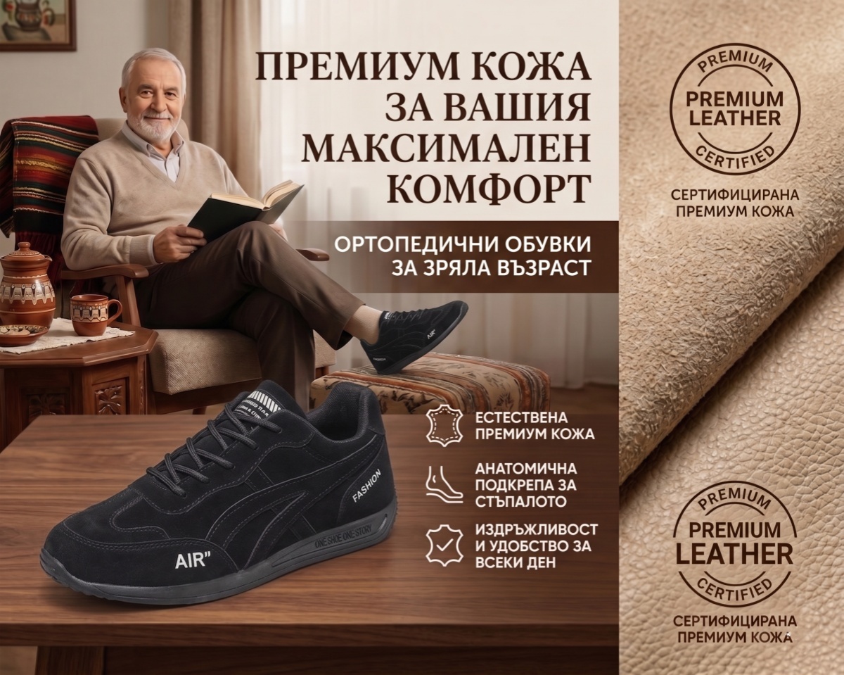 🐂 [Произведено в Италия] ✅ Висококачествена кожа + ръчно зашити: Унисекс 🔴 Препоръчано от ортопеди