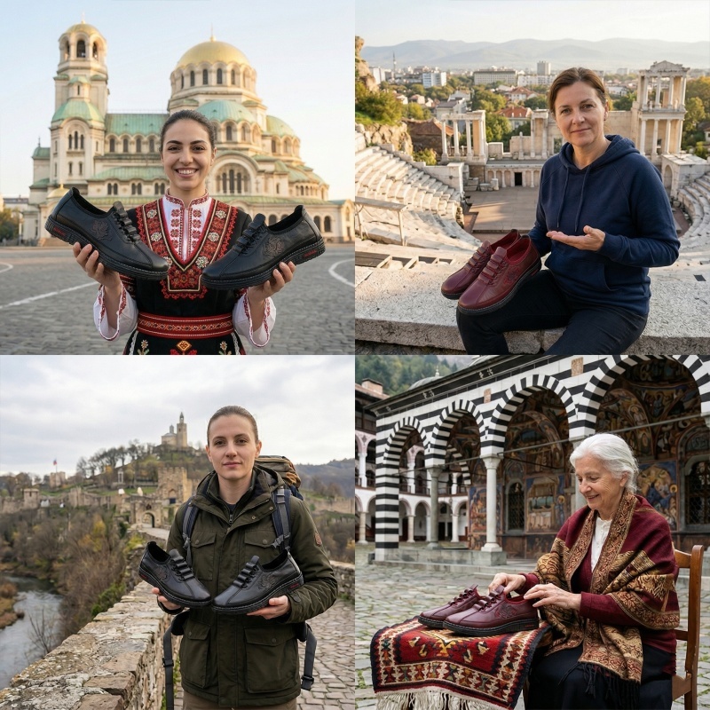 🐂【Висококачествена кожа】【⏰50% отстъпка днес - не пропускайте!】✅Широка горна част + ръчно зашита 🔴CE сертифицирано/медицинско изделие