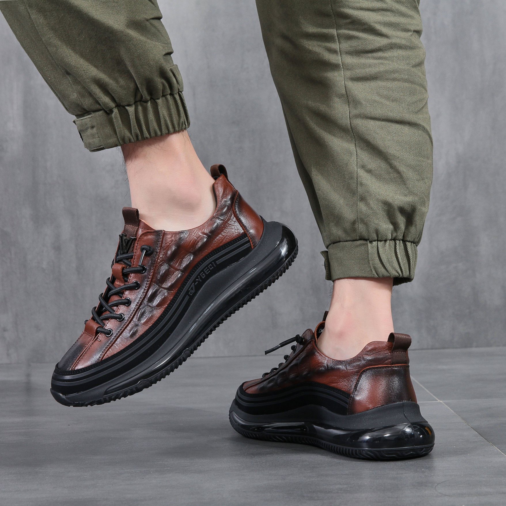 (🔥50% de descuento hoy - ¡no te lo pierdas!) - Zapatos de piel de cocodrilo de marca de lujo - caminar cómodo