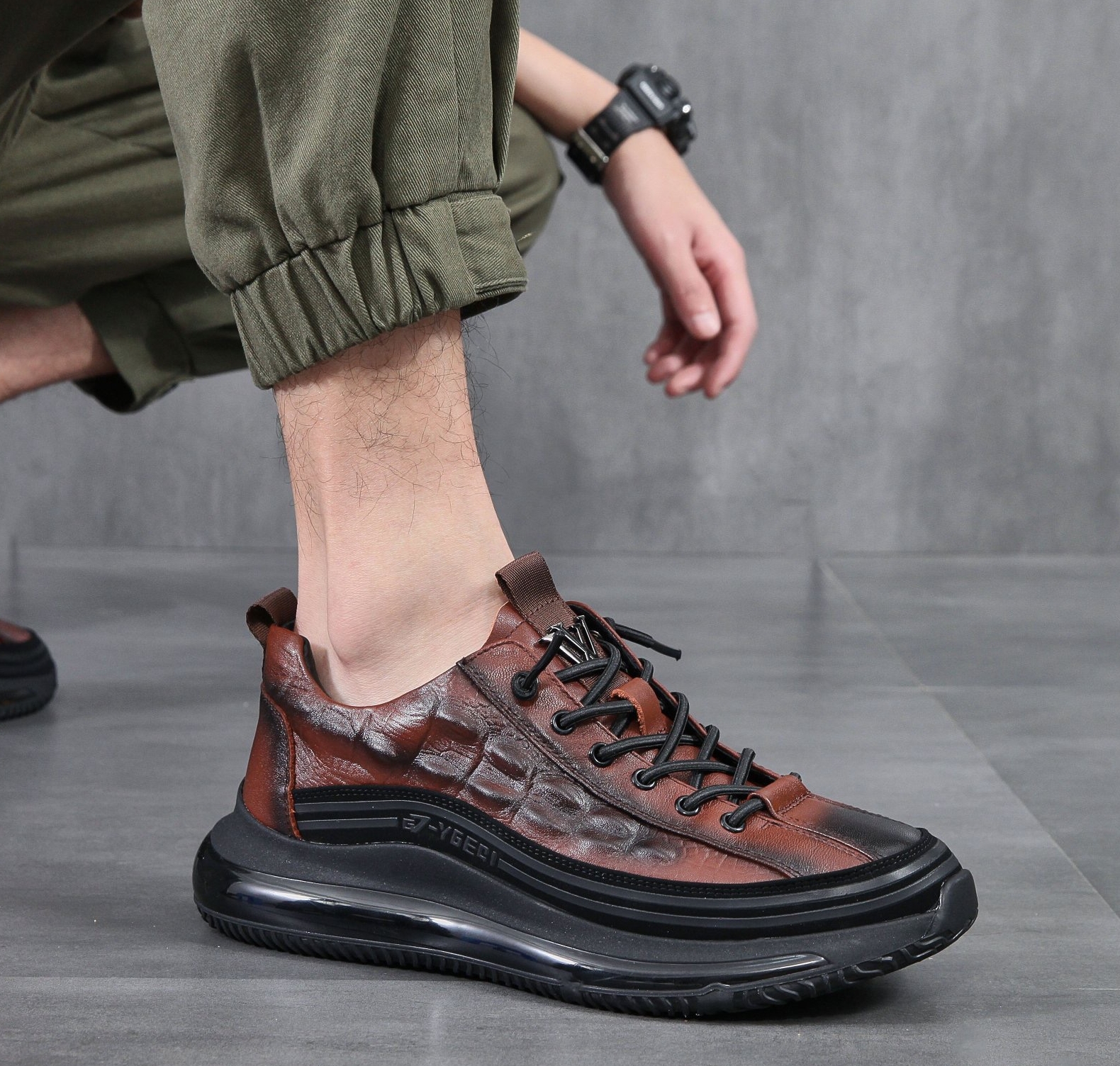 (🔥50% de descuento hoy - ¡no te lo pierdas!) - Zapatos de piel de cocodrilo de marca de lujo - caminar cómodo