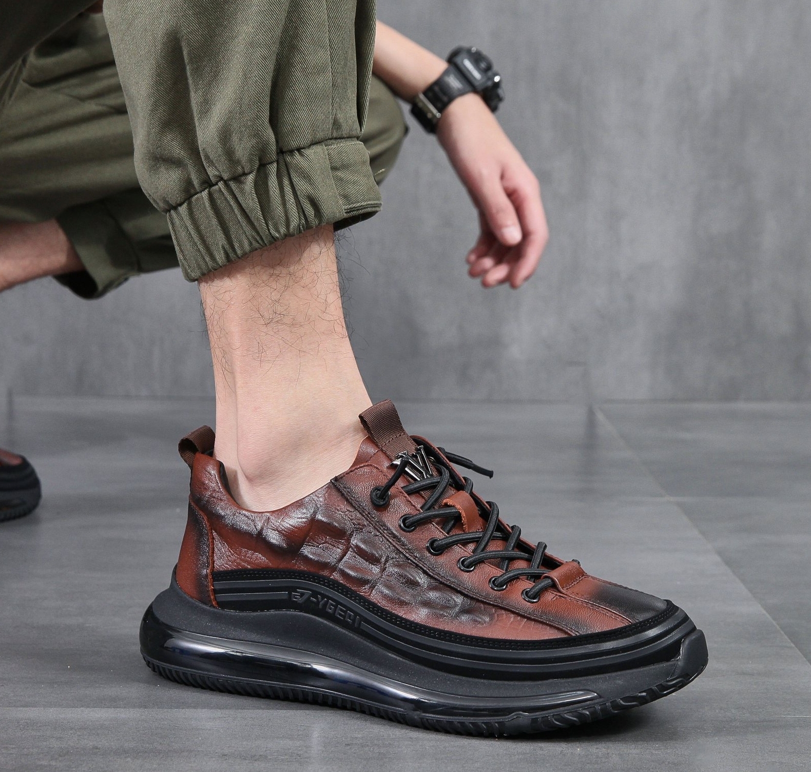 (🔥50% de descuento hoy - ¡no te lo pierdas!) - Zapatos de piel de cocodrilo de marca de lujo - caminar cómodo