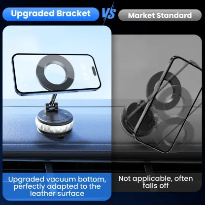 🏆 50K+ SOLD! – Almost Gone-2025 Upgrade Magnetic Car Phone Holder, 360oRotation & Extension, Car Vacuum Phone HolderMount with One-Step Lock, Compact & StableDesign, Car Accessories