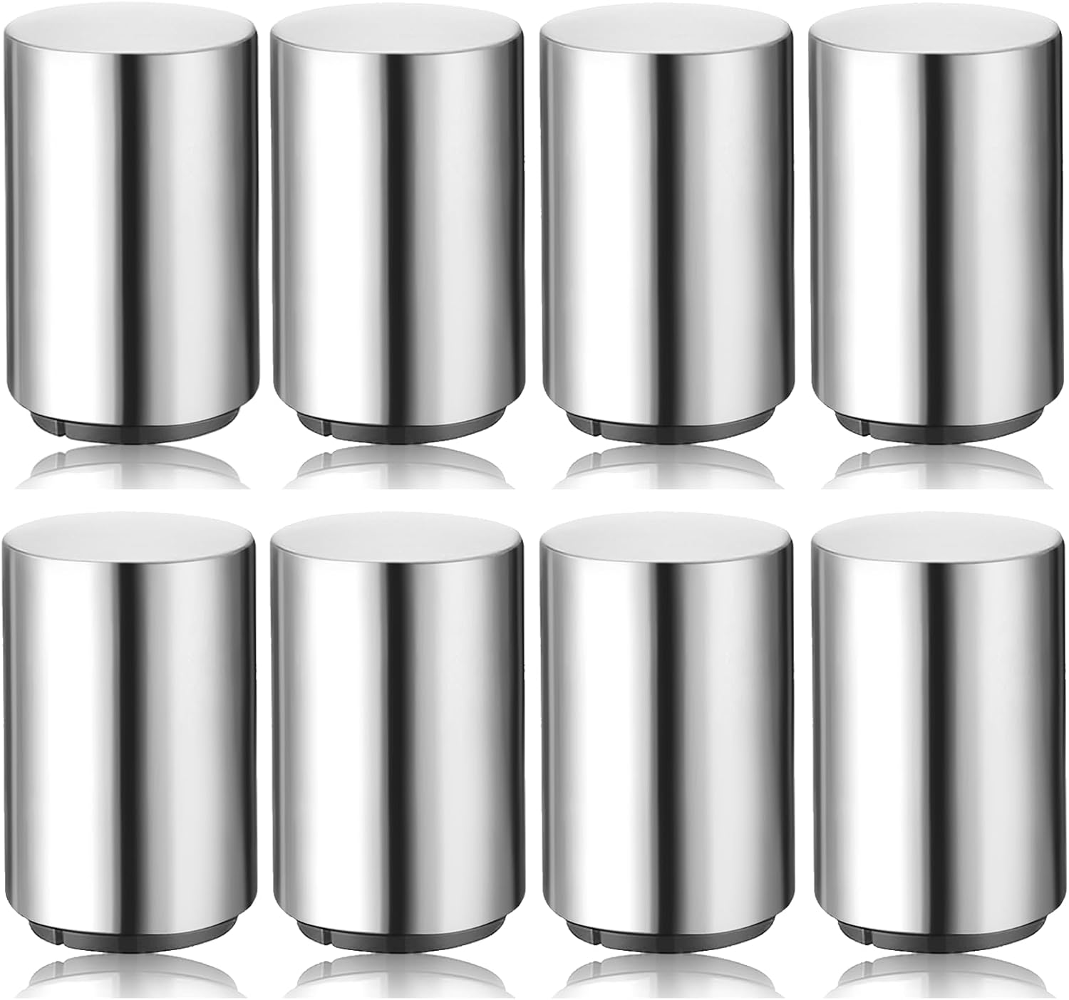 Premium Beer Bottle Opener (Silver), MagneticAutomatic Stainless Steel Push Down Opener, NoCap Can Escape, Quick Open Cap for KitchenHome Bar Restaurant Household Utensils