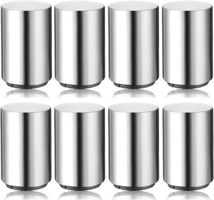 Premium Beer Bottle Opener (Silver), MagneticAutomatic Stainless Steel Push Down Opener, NoCap Can Escape, Quick Open Cap for KitchenHome Bar Restaurant Household Utensils