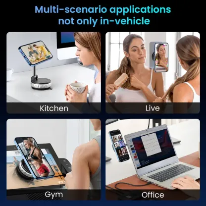 🏆 50K+ SOLD! – Almost Gone-2025 Upgrade Magnetic Car Phone Holder, 360oRotation & Extension, Car Vacuum Phone HolderMount with One-Step Lock, Compact & StableDesign, Car Accessories