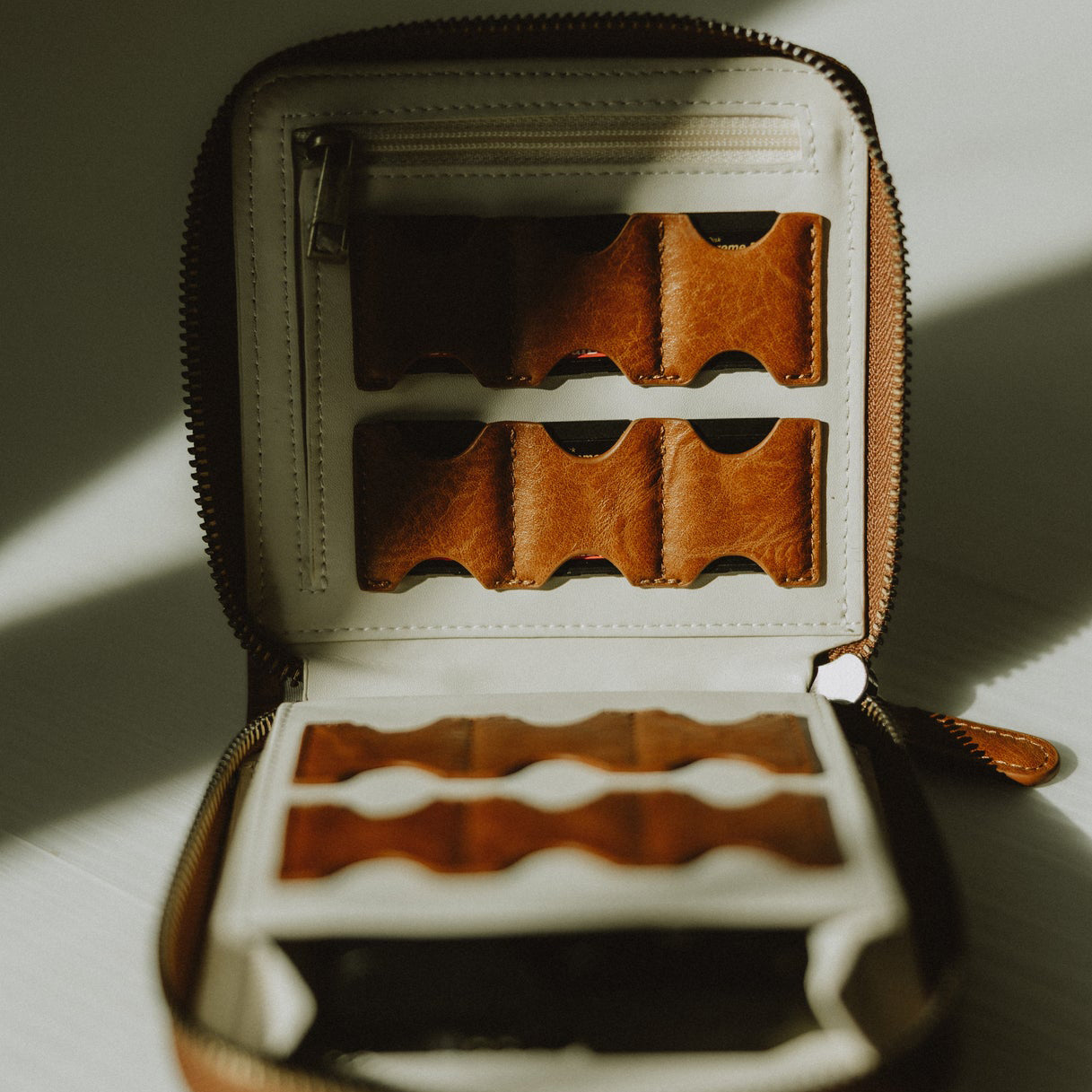 Memory Card Wallet – Holds 12 SD Cards with Zippered Pocket