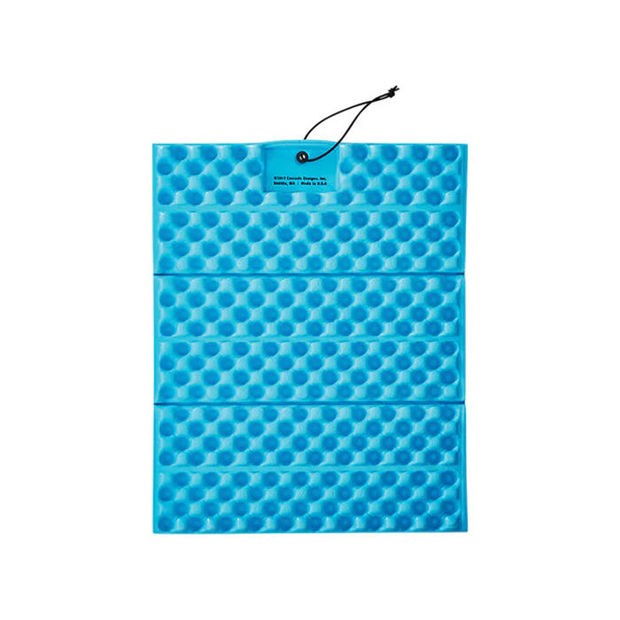 The camping chair cushion features an accordion-style design