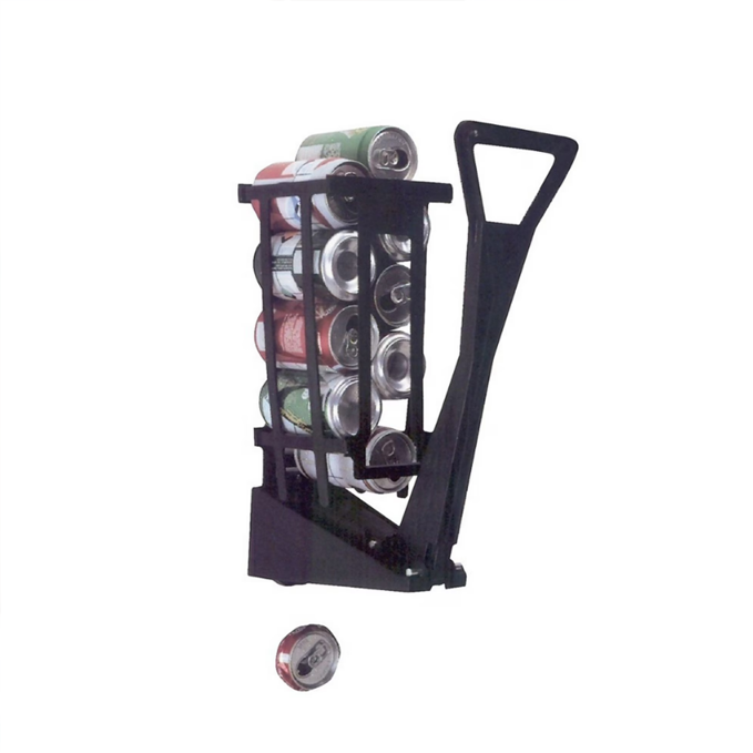Manual can crusher requires no electricity or batteries