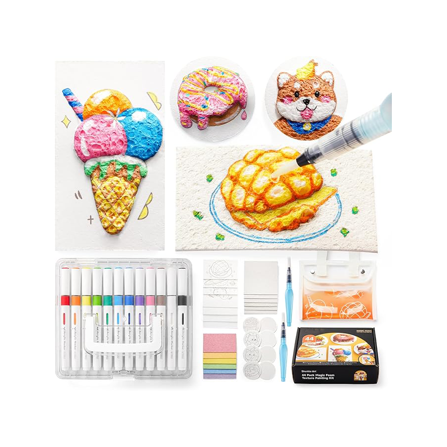 44 (68) Piece Magic Bubble Texture Painting Set
