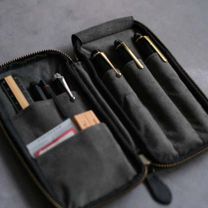 The pen case can be opened 180 degrees.
