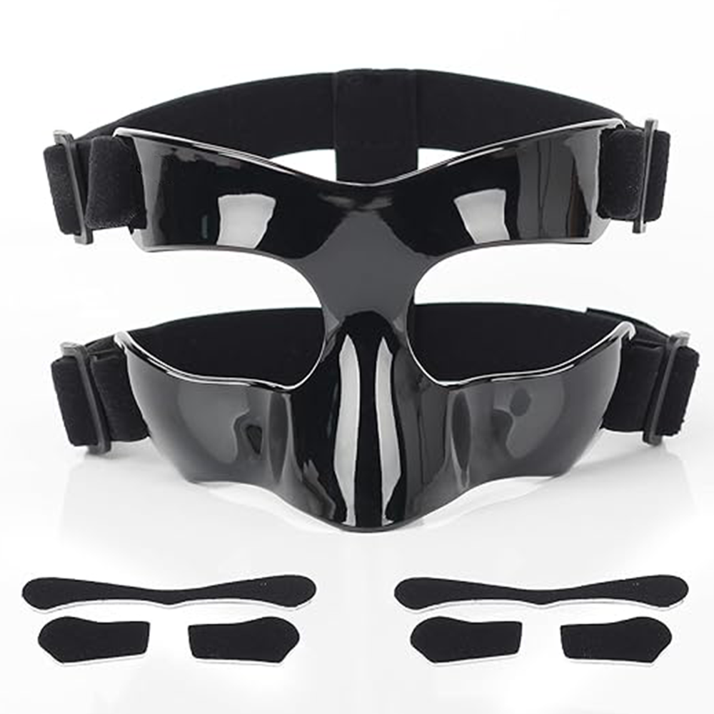 Nasal bone protector, padded and adjustable sports mask