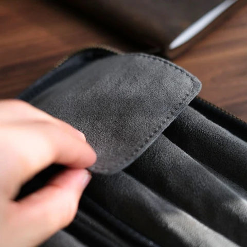 The pen case can be opened 180 degrees.