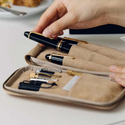 The pen case can be opened 180 degrees.