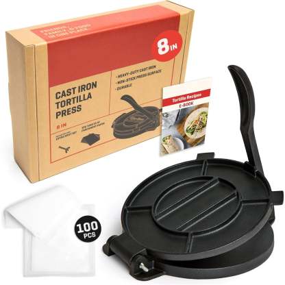 Cast Iron Tortilla Press for Homemade Flatbreads