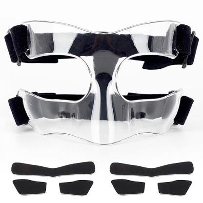 Nasal bone protector, padded and adjustable sports mask