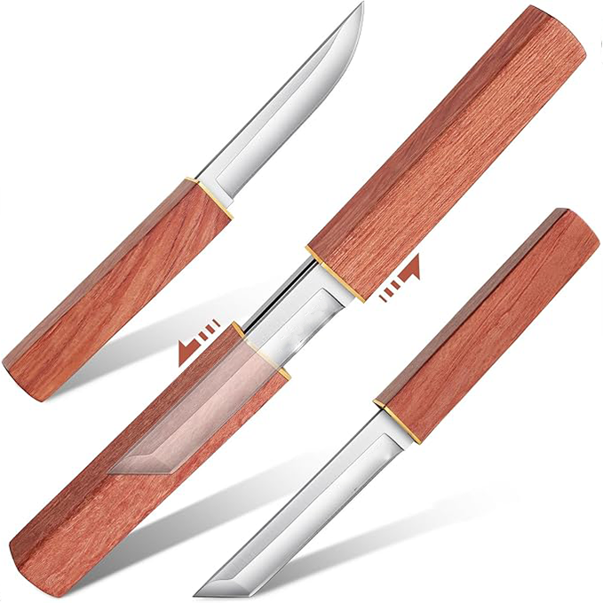 Outdoor survival hunting knife, fixed blade